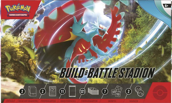 Pokémon 45737 PKM KP04 Build & Battle Stadium - Karmesin & Purpur – Paradoxrift