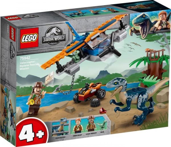 LEGO® Jurassic World# 75942 Velociraptor: Rettungsmission mit dem Doppeldecker