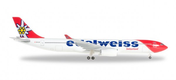 Herpa 528870 Edelweiss Air Airbus A330-300 new 2016 colors