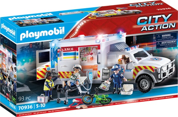 PLAYMOBIL 70936 Rettungs-Fahrzeug: US Ambulance
