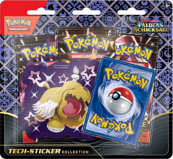 Pokémon 45801 Tech-Sticker-Kollektion Karmesin & Purpur - Paldeas Schicksale - GRUFF