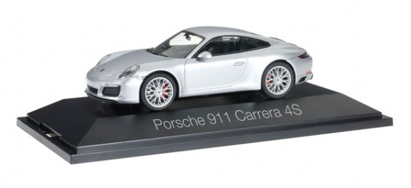 HERPA 071055 Porsche 911 Carrera 4S Coupé, rhodiumsilbermetallic