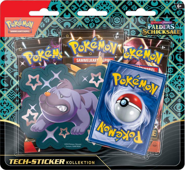 Pokémon 45801 Tech-Sticker-Kollektion Karmesin & Purpur - Paldeas Schicksale - MOBTIFF