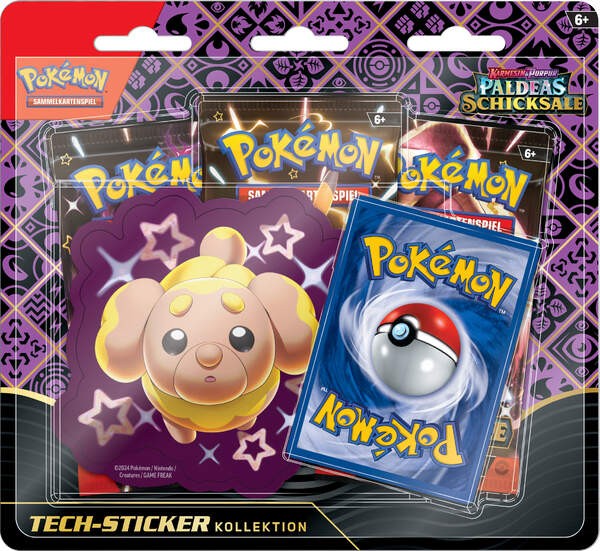 Pokémon 45801 Tech-Sticker-Kollektion Karmesin & Purpur - Paldeas Schicksale - HEFEL