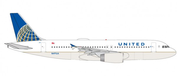 HERPA 531252 United Airlines Airbus A320 - N491UA