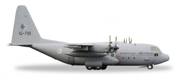 HERPA 530477 Royal Netherlands Air Force Lockheed C-130H Hercules - 336 Squadron - G-781