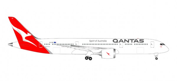 HERPA 558778 Qantas Boeing 787-9 Dreamliner - new colors - VH-ZNA