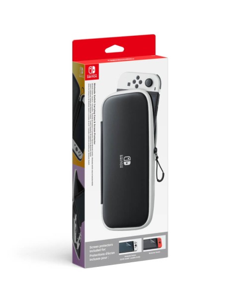 NINTENDO® 10008001 Nintendo Switch OLED -Tasche & -Schutzfolie - Schwarz/Weiß