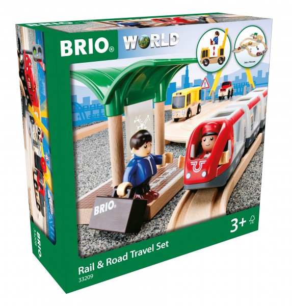 BRIO 33209 BRIO Straßen und Schienen Reisezug - Set