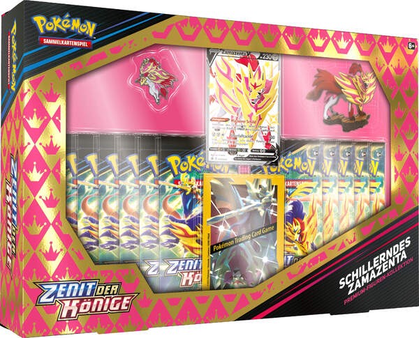Pokémon 45480 PKM SWSH12.5 Premium Figure Box DE SCHILLERNDES ZAMAZENTA