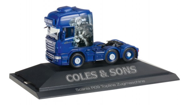 HERPA 110792 Scania R TL 6x2 Zugmaschine "Coles & Sons customs" (GB)