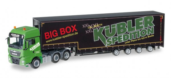 HERPA 306553 MAN TGX XXL 6x2 Meusburger-Sattelzug "Kübler Big Box"