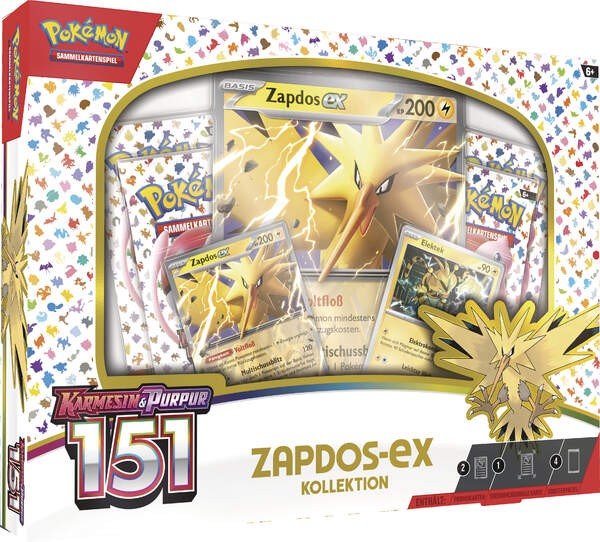 Pokémon 45570 PKM KP03.5 EX Box Oversized Card - ZAPDOS - EX