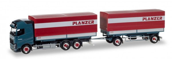 Herpa 929400 Planzer Volvo FH Gl Pritschen-Planen-Hängerzug